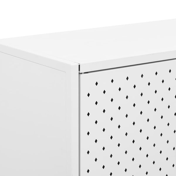 vidaXL Highboard White 80x35x135 cm Steel