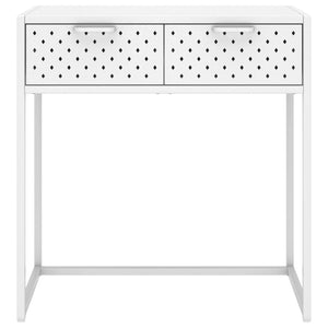 vidaXL Console Table White 72x35x75 cm Steel