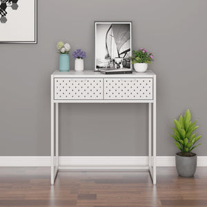 vidaXL Console Table White 72x35x75 cm Steel