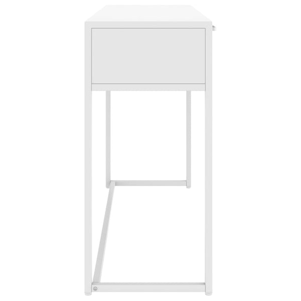 vidaXL Console Table White 106x35x75 cm Steel