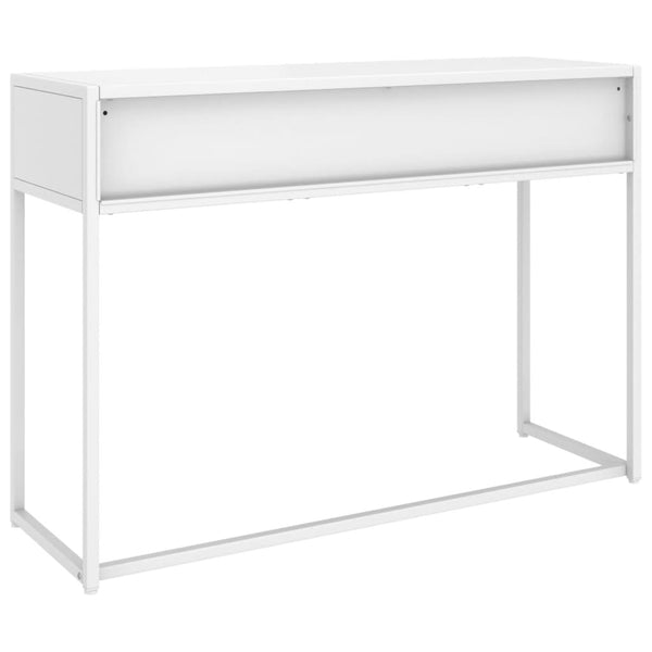 vidaXL Console Table White 106x35x75 cm Steel