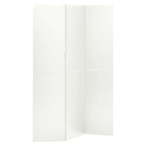 vidaXL 3-Panel Room Divider White 120x180 cm Steel