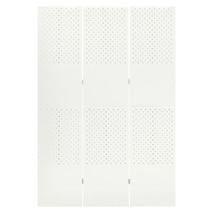 vidaXL 3-Panel Room Divider White 120x180 cm Steel