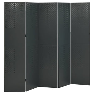 Anthrazit Raumteiler 200x180 cm Stahl