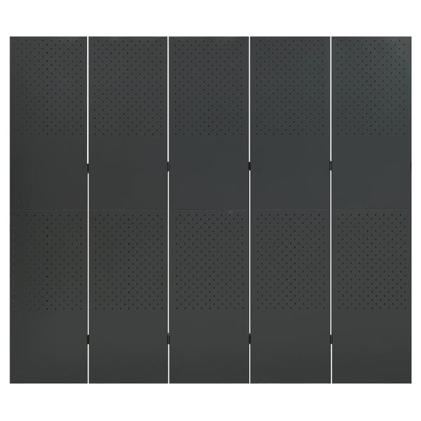 Anthrazit Raumteiler 200x180 cm Stahl