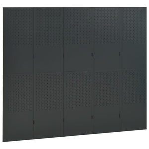 Anthrazit Raumteiler 200x180 cm Stahl