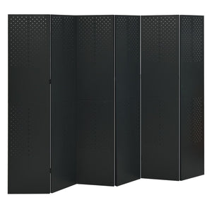 Schwarzer Raumteiler 240x180 cm Stahl