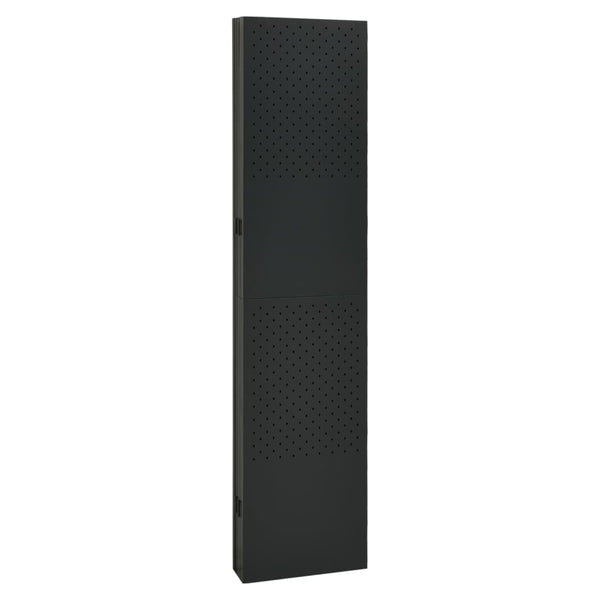 Schwarzer Raumteiler 240x180 cm Stahl