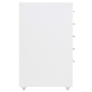 Weißer Aktenschrank mit Rollen