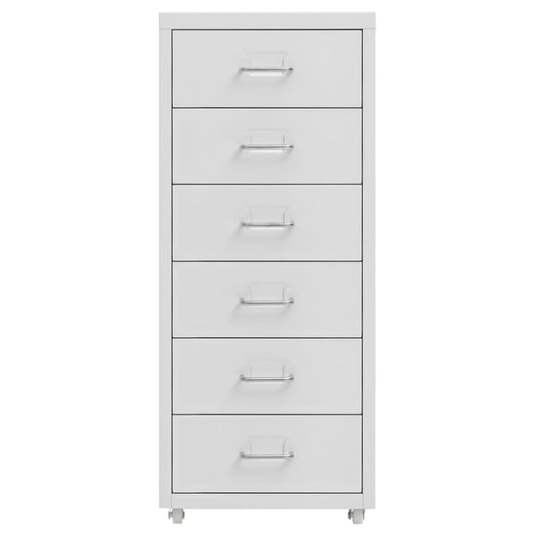 Rollbarer Aktenschrank Grau Metall