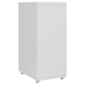 Rollbarer Aktenschrank Grau Metall