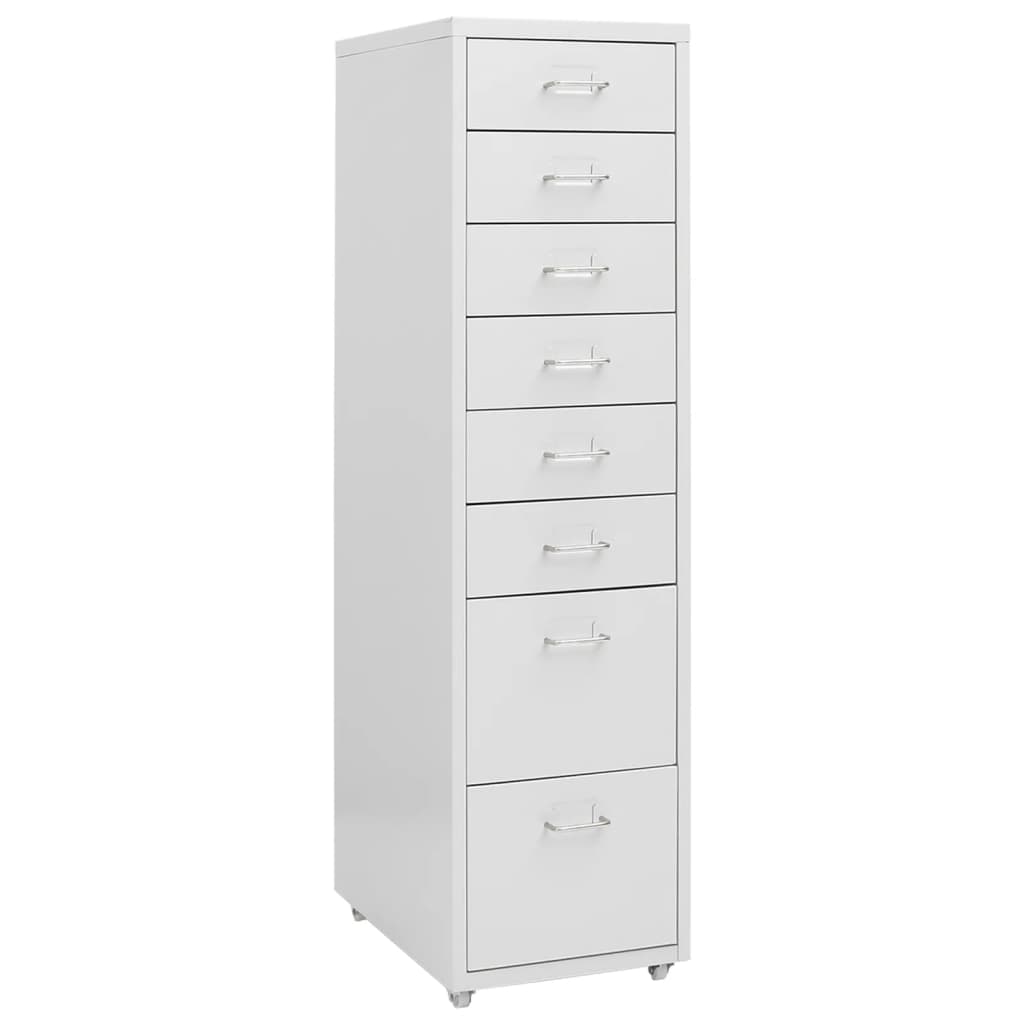 Rollbarer Aktenschrank Grau Metall