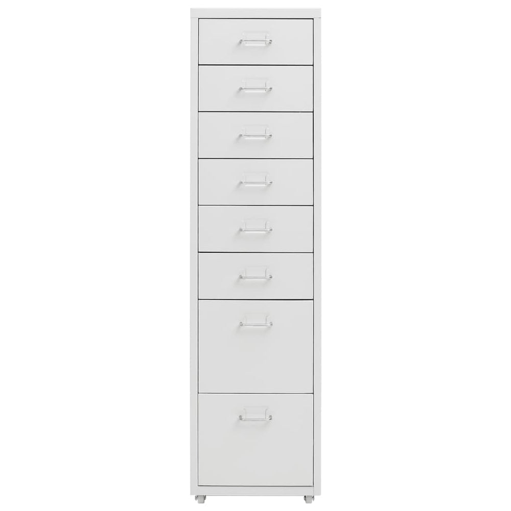 Rollbarer Aktenschrank Grau Metall