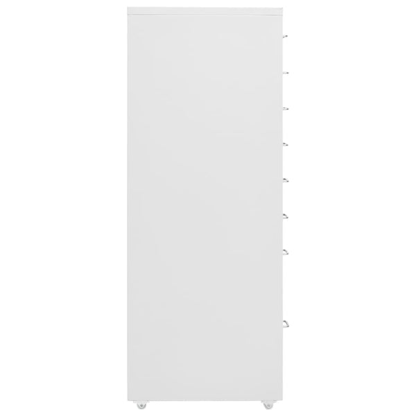 Rollbarer Aktenschrank Grau Metall