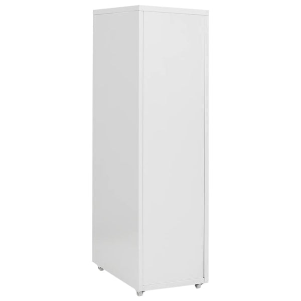 Rollbarer Aktenschrank Grau Metall