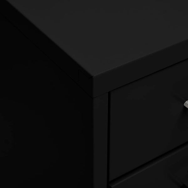 Rollbarer Aktenschrank Schwarz, Metall