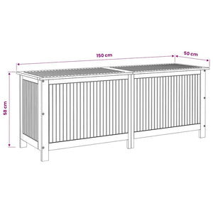 vidaXL Garden Storage Box 150x50x58 cm Solid Acacia Wood
