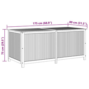 vidaXL Garden Storage Box 175x80x75 cm Solid Acacia Wood