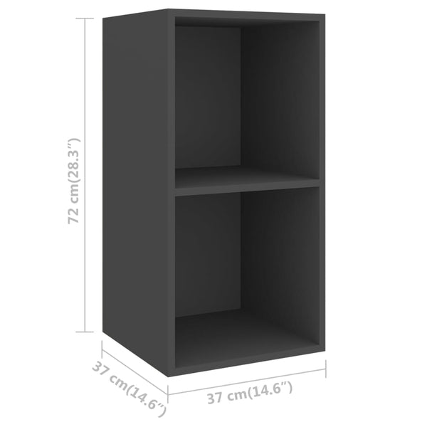 vidaXL 3-Piece TV Cabinet Set Grey Engineered Wood