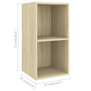 vidaXL 3-Piece TV Cabinet Set Sonoma Oak Engineered Wood