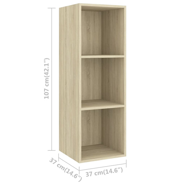 vidaXL 3-Piece TV Cabinet Set Sonoma Oak Engineered Wood