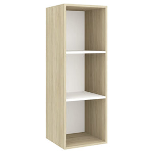 vidaXL 3-Piece TV Cabinet Set White Sonoma Oak Engineered Wood