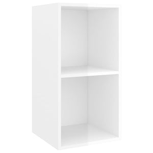 vidaXL 3-Piece TV Cabinet Set High Gloss White Engineered Wood