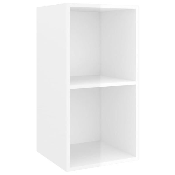 vidaXL 3-Piece TV Cabinet Set High Gloss White Engineered Wood