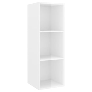 vidaXL 3-Piece TV Cabinet Set High Gloss White Engineered Wood