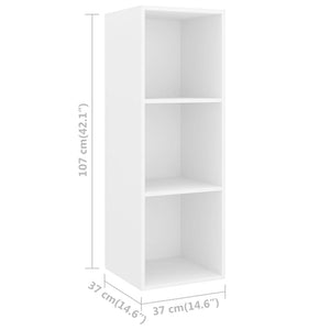 vidaXL 3-Piece TV Cabinet Set White Engineered Wood