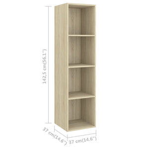 vidaXL 3-Piece TV Cabinet Set Sonoma Oak Engineered Wood