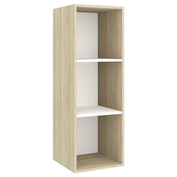 vidaXL 3-Piece TV Cabinet Set White Sonoma Oak Engineered Wood