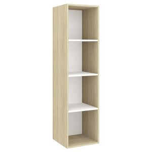 vidaXL 3-Piece TV Cabinet Set White Sonoma Oak Engineered Wood