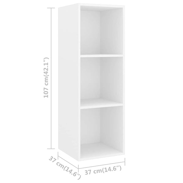 vidaXL 3-Piece TV Cabinet Set White Engineered Wood