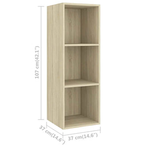 vidaXL 3-Piece TV Cabinet Set Sonoma Oak Engineered Wood