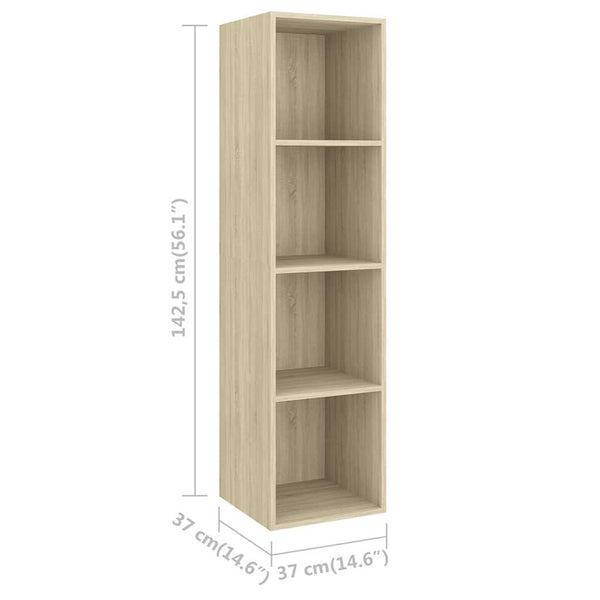 vidaXL 3-Piece TV Cabinet Set Sonoma Oak Engineered Wood