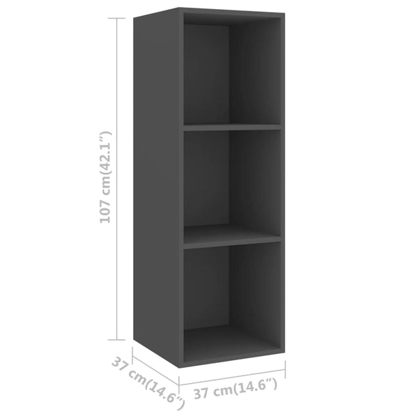 vidaXL 2-Piece TV Cabinet Set Grey Engineered Wood