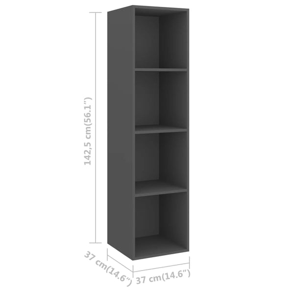vidaXL 2-Piece TV Cabinet Set Grey Engineered Wood