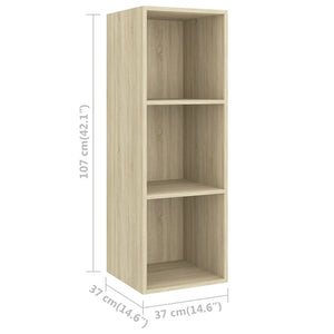 vidaXL 2-Piece TV Cabinet Set Sonoma Oak Engineered Wood