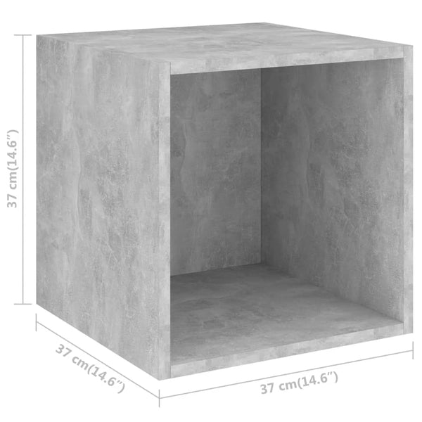 2-tlg. TV-Schrank-Set Betongrau Holzwerkstoff