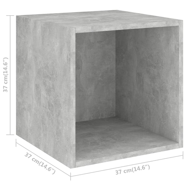 3-tlg. TV-Schrank-Set Betongrau Holzwerkstoff