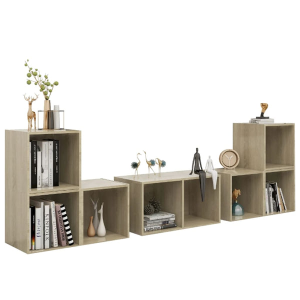 vidaXL 6-Piece TV Cabinet Set Sonoma Oak Engineered Wood