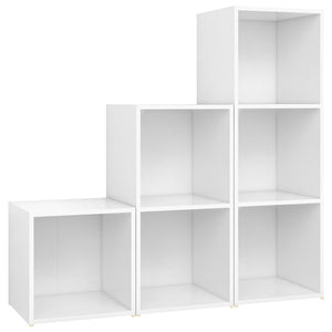 vidaXL 3-Piece TV Cabinet Set White Engineered Wood