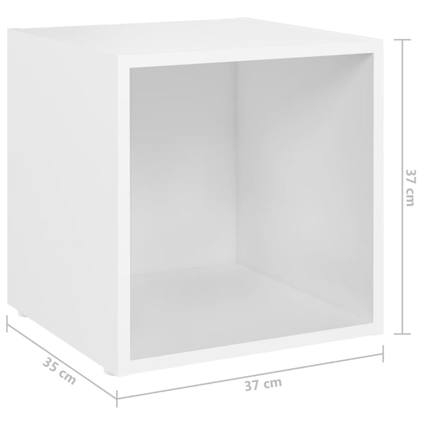 vidaXL 3-Piece TV Cabinet Set White Engineered Wood
