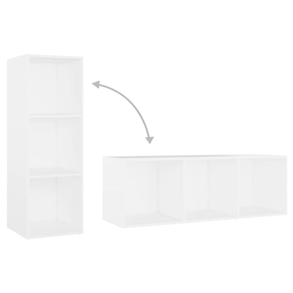 vidaXL 3-Piece TV Cabinet Set White Engineered Wood