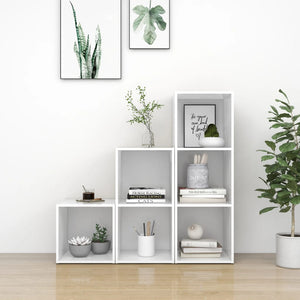 vidaXL 3-Piece TV Cabinet Set White Engineered Wood