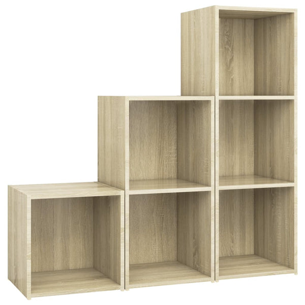 vidaXL 3-Piece TV Cabinet Set Sonoma Oak Engineered Wood