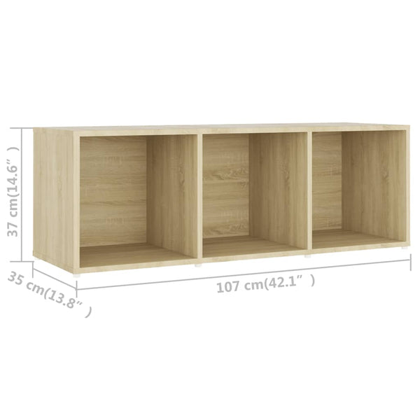 vidaXL 3-Piece TV Cabinet Set Sonoma Oak Engineered Wood