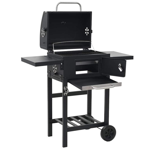 vidaXL 3-in-1 Outdoor Pizza Oven & Grill Black