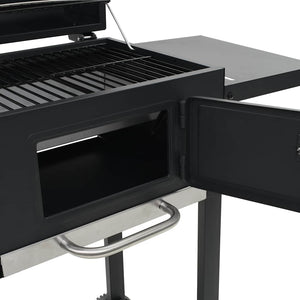 vidaXL 3-in-1 Outdoor Pizza Oven & Grill Black